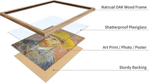 Miniatura 4 de Poster Master Póster clásico de Van Gogh, impresión impresionista vintage, regalo para artista, pintor, autorretrato, sombrero de paja, dibujo
