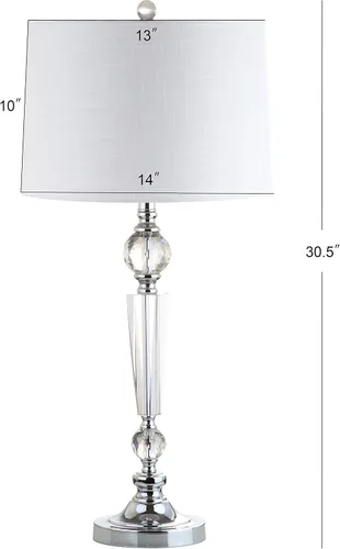 Miniatura 2 de Eyely EYL2048A-SET2 Wells - Lámpara de mesa LED de cristal de 29.5 pulgadas para sala de lectura, sala de estar, oficina, dormitorio, moderna