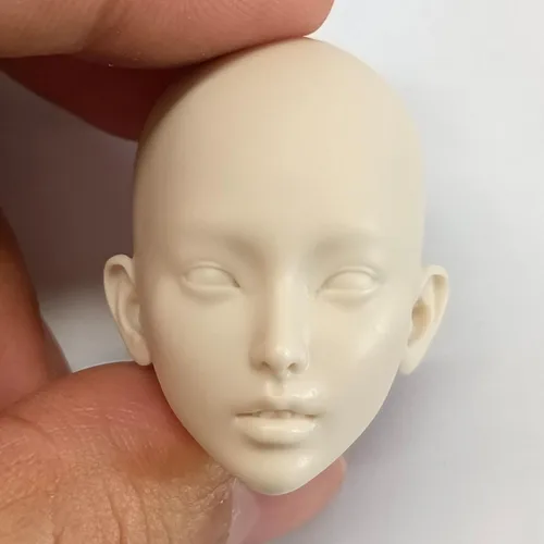 Miniatura 6 de Esculpa de cabeza femenina a escala 1/6, Beauty Girl sin pintar, tallada en la cabeza para cuerpo de figura de acción PH TBL JO de 12 pulgadas (C)