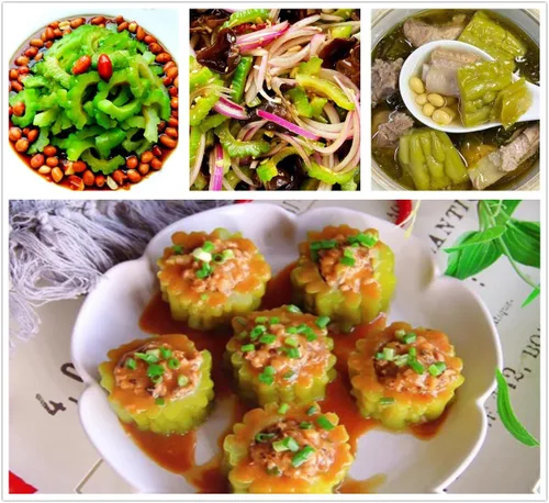 Miniatura 3 de Semillas de calabaza amarga larga de piel verde, semillas de melón amargo, semillas de vegetales asiáticos, 15 Uds