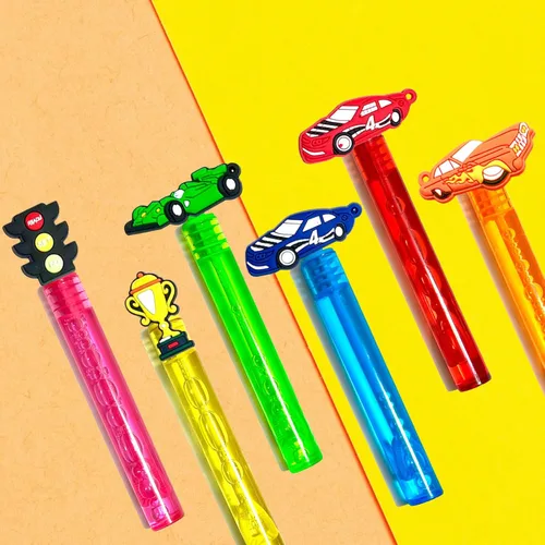 Miniatura 2 de uoyoi Regalos de fiesta de autos de carreras, 24 varitas de burbujas para niños, varita de burbujas genial para suministros de fiesta de cumpleaños