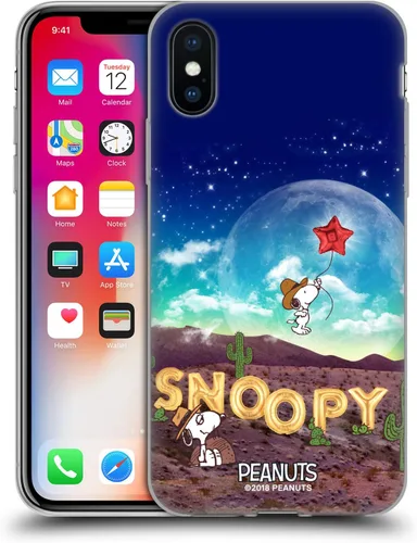 Miniatura 145 de Head Case Designs Funda de gel con licencia oficial de Peanuts Nebula Cactus Needles Snoopy Space Cowboy [protección de grado militar] compatible