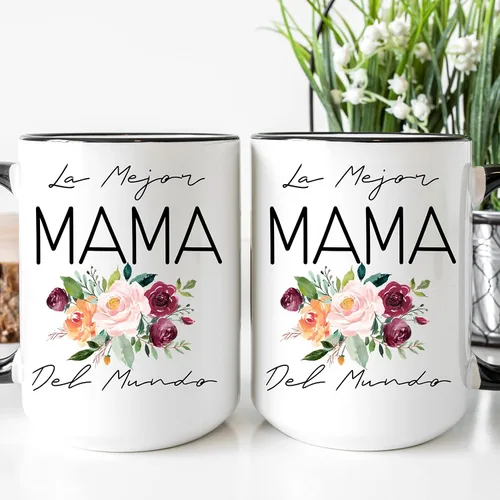 Miniatura 5 de Regalo para el Día de la Madre Española – Taza de café con acento La Mejor Mama Del Mundo – Dia De La Madre – Regalo Para Mama