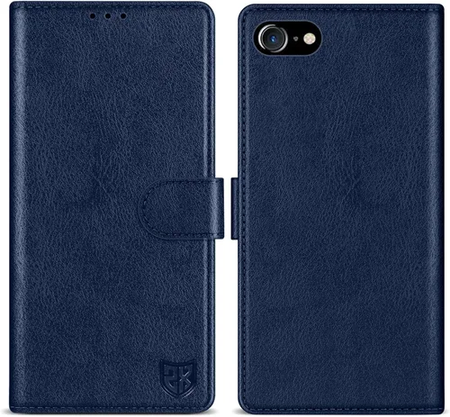 Miniatura 22 de ZZXX Funda tipo cartera para iPhone 7 Plus/iPhone 8 Plus con bloqueo RFID, ranura para tarjetas, función atril, cierre magnético, funda protectora