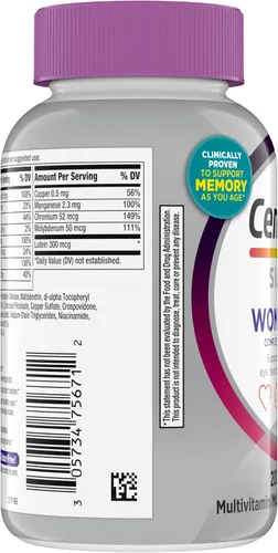 Miniatura 12 de Centrum Silver - Multivitamínico para mujeres 50 Plus, suplemento multivitamínico/multimineral con vitamina D3, vitaminas B, ingredientes sin OMG