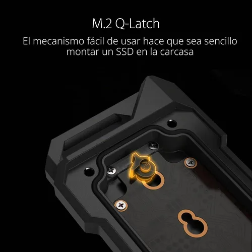 Miniatura 5 de ASUS TUF Gaming A1 - Carcasa externa M.2 NVMe SATA PCIe SSD - USB-C, M.2 Q-Latch para una fácil instalación, resistencia a las caídas, resistencia