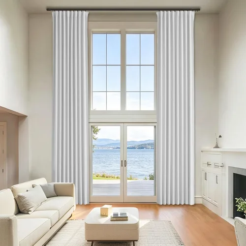 Miniatura 13 de Cortinas opacas de terciopelo beige para dormitorio de 52 x 72 pulgadas de largo, juego de 2 paneles - Cortinas con bloqueo de luz UV y reducción