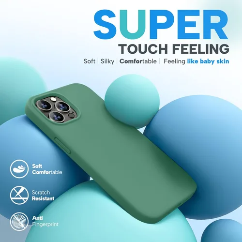Miniatura 3 de Miracase Funda diseñada para iPhone 13 Pro Max con protector de pantalla, [forro de microfibra suave antiarañazos], funda protectora de silicona