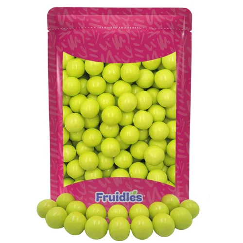 Fruidles Limeade - Bolas de goma de mascar saborizadas para bufé, recambios de tamaño de máquina, certificado Kosher Parve, 1 pulgada (2 libras)