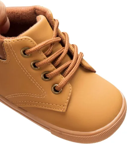 Miniatura 3 de Casazoe Botas casuales de cuero para niños y niñas, zapatos de vestir para exteriores, con cordones, suela de textura antideslizante, mocasines