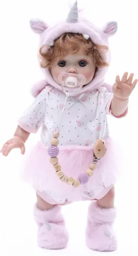 Miniatura 18 de Muñecas de bebé, muñeca de 18 pulgadas de gran tamaño, muñeca de bebé realista, cuerpo suave y lindo, muñeca de bebé de la vida real con accesorios