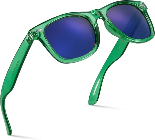 Retro Rewind lentes de sol con montura translúcida, coloridos, tipo neón, de los años 80, espejados, para hombres y mujeres