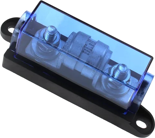 ZOOKOTO Bloque de Fusibles 150VDC IR10KA 80A Clase T con Portafusible de 80 Amperios, Compatible con Inversores y Aparatos de Alta Potencia en