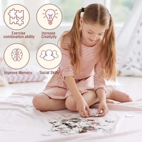 Miniatura 5 de Rompecabezas para adultos de 1000 piezas de 27.6 x 19.7 pulgadas, grandes, difíciles, desafiantes, familiares, juegos para aliviar el estrés