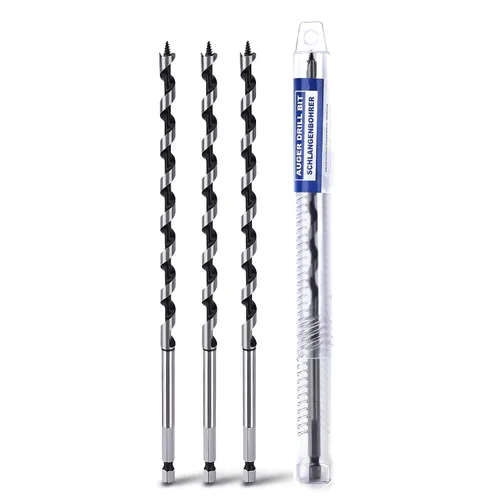 Miniatura 25 de Broca de 1-1/2 x 11.8 pulgadas para barrenar madera, Broca de 38x300 mm hexagonal larga para madera, madera dura, embarcaciones