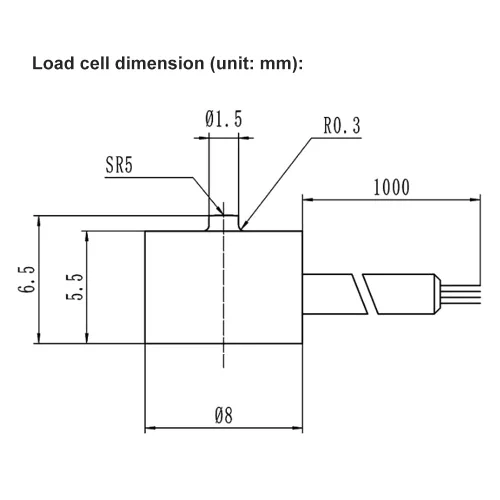 Miniatura 3 de ATO Micro - Célula de carga de compresión y tensión de 11.0 lbs, tipo botón, mini sensor de célula de carga de pesaje, sensor subminiatura de fuerza