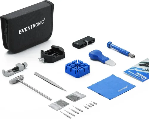 Miniatura 8 de Eventronic Kit de reparación de relojes, kit de herramientas de repuesto de batería de reloj, herramienta de extracción de eslabones de reloj