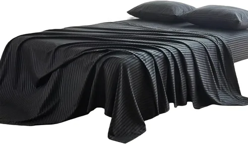 Miniatura 34 de Kingnex Sábanas a rayas para sofá cama de 36 x 72 pulgadas, tamaño individual para sofá cama, microfibra suave de doble cepillado 1800, 3 piezas