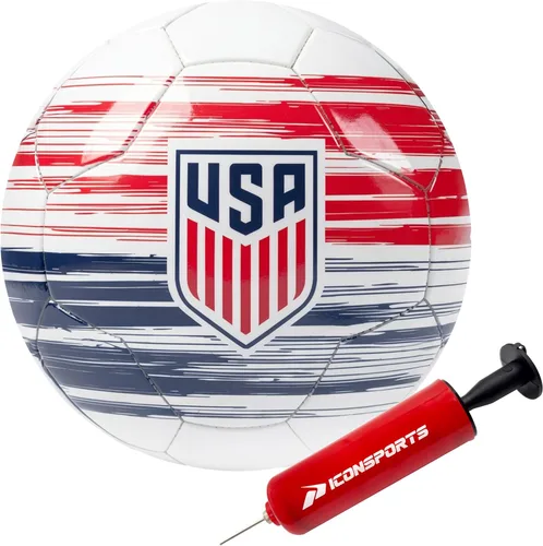 Miniatura 32 de Icon Sports Balón de fútbol oficial de la Federación de Fútbol de USA83BL-Blanco