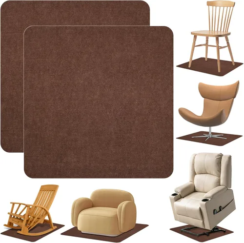 Miniatura 10 de Almohadillas reclinables para suelos de madera dura, pinzas reclinables antideslizantes, almohadillas para muebles para alfombras, tapete Marrón