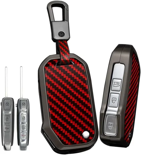 ontto Funda para llave de coche de 3/4 botones para Kia Seltos Forte Sportage Seltos K5 Soul Sorento Cerato Telluride Flip Flip Llave plegable,