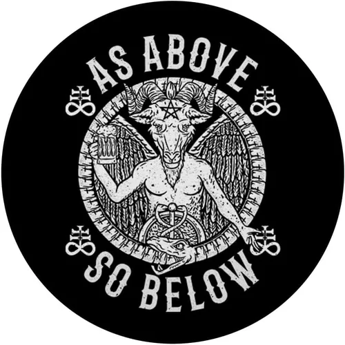 Miniatura 3 de As Arbove So Below I Satanic Baphomet PopSockets Agarre y soporte para teléfonos y tabletas, Negro