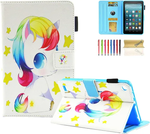 Miniatura 12 de Dteck - Funda para tablet Kindle Fire 7, funda protectora completa con función atril ajustable y función de encendido y apagado automático
