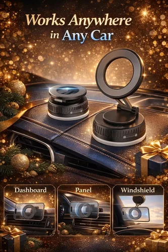 Miniatura 4 de Accesorios de automóvil, regalo técnico para hombres y mujeres, soporte magnético para teléfono para automóvil para MagSafe - Fuerte succión