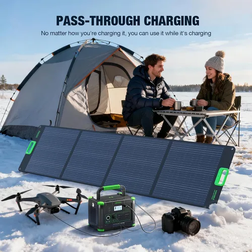 Miniatura 6 de Generador solar de 1000 W 999 Wh, estación de energía portátil con salida USB-C PD de 60 W, salida de CA de onda sinusoidal pura de 120 V, batería
