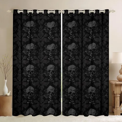 Miniatura 31 de Feelyou Cortinas opacas abstractas modernas de arte abstracto para dormitorio, sala de estar, niños, patrón rojo, gris, negro, patrón de Multi 05