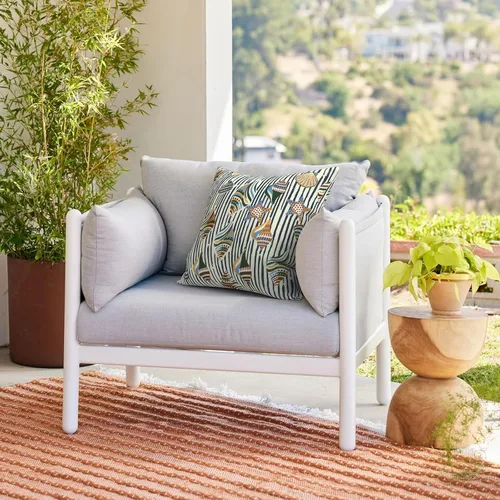 Miniatura 716 de Juego de 2 almohadas para exteriores de 16 x 16 pulgadas, repelentes al agua con interiores, para muebles de patio, hogar, jardín, geometría bohemia