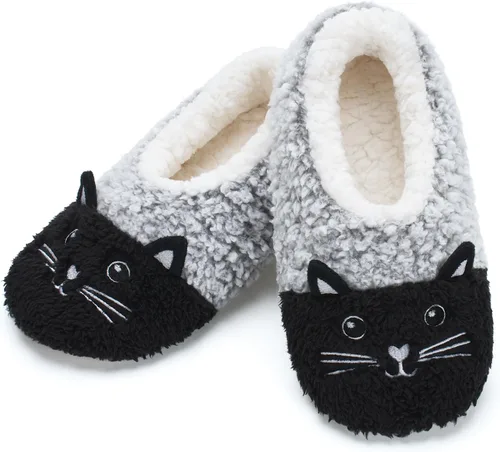 Lindas pantuflas de animales para niños, niñas y mujeres, calcetines de casa mullidos con suela antideslizante suave, regalos únicos para mamá y