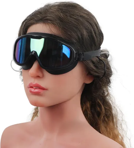 Gafas de natación con tapones para los oídos, gafas de natación de silicona para adultos, sin fugas, visión amplia, antivaho con protección UV