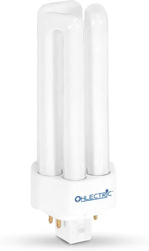 OHLECTRIC Bombillas fluorescentes inteligentes de 26 vatios, amalgama compacta de 4 pines, larga vida útil, ahorro de energía, temperatura de color
