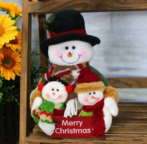 Miniatura 6 de Tvoip Decoración de Navidad, muñecos de nieve, Papá Noel, muñeco de nieve, adornos colgantes, decoración de mesa, regalo