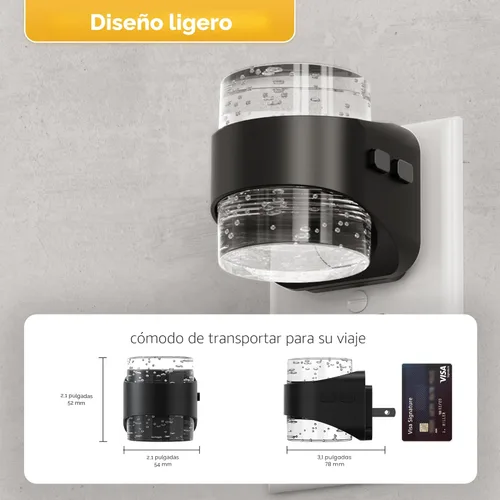Miniatura 3 de L LOHAS LED Luz nocturna, luces nocturnas de burbujas enchufables a la pared, 3000 K/4000 k/5000 K, luz nocturna de temperatura de color ajustable
