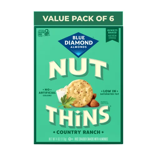 Miniatura 11 de Blue Diamond Almond Nut Thins, Queso Cheddar, 4.25 Oz (Paquete de 4)