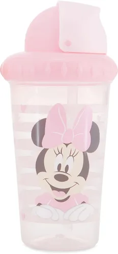 Miniatura 5 de Disney Vasos para sorber para niños y niñas Paquete de dos vasos para sorber de 10 onzas con popote y tapa, botella de agua de viaje azul duradera