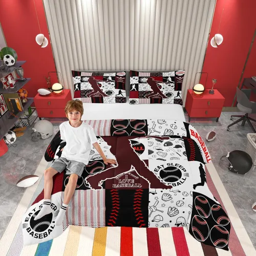 Miniatura 51 de Juego de edredón de caricaturas de autos para adolescentes, juego de ropa de cama de transporte urbano, ropa de cama para decoración del hogar