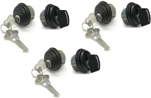 Miniatura 9 de Cerraduras de cilindro, cerradura de puerta comercial, estilo Adams Rite, resistente, 2 llaves (doble cilindro, aluminio plateado, paquete de 4)