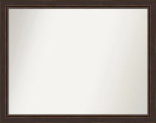 Miniatura 289 de Amanti Art Espejo de baño de bronce para sobre el fregadero, 24 x 24 pulgadas, espejo cuadrado de bronce Lara para tocador, marco de madera