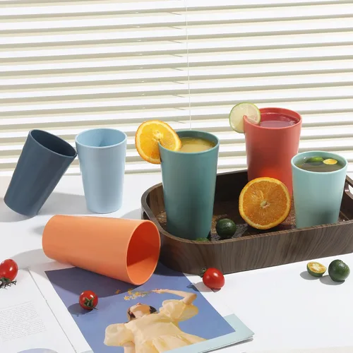 Miniatura 6 de Juego de 24 vasos de plástico irrompibles, vasos de plástico reutilizables de 20 onzas, vasos de agua apilables, vaso para beber para cocina