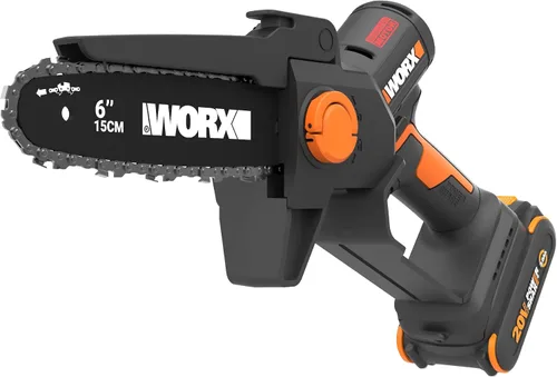 Miniatura 10 de Worx Sierra de poda inalámbrica de 20 V, de 5 pulgadas, sin escobillas, sin escobillas, motosierra eléctrica ligera de 33 pies/s, motosierra