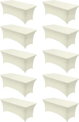 Miniatura 77 de Utopia Kitchen Mantel rectangular de spándex de 4 pies [1 unidad, negro] 200 GSM elástico, ajustado, lavable y resistente a las arrugas, cubierta