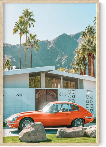 Miniatura 21 de HAUS AND HUES Póster retro vintage para automóvil, estampado clásico de Palm Springs, fabricado en los Estados Unidos, sin marco, 12 x 16 pulgadas