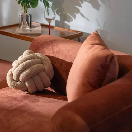 Miniatura 11 de Acanva - Sofá de terciopelo de lujo moderno con respaldo curvo estrecho, sofá cómodo de estilo minimalista para sala de estar y apartamento