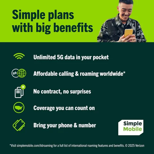 Miniatura 4 de Simple Mobile Trae tu propio teléfono 3 en 1 kit de SIM prepago