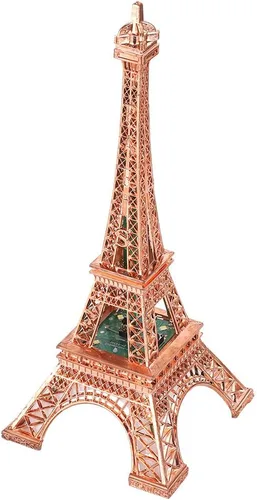 Miniatura 7 de LIZEALUCKY Estatua de la Torre Eiffel, modelo de torre Eiffel de 10.2 pulgadas, torre decorativa de escritorio de mesa con luz nocturna 3D, luminoso