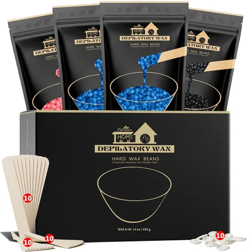 Miniatura 14 de 1 libra de granos de cera dura, kit de cera en perlas de Lifestance para depilación de cera dura para cabello fino y delgado, piel sensible, perlas