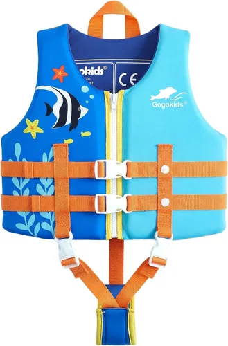 Miniatura 17 de Gogokids Chaleco de natación para niños de 2-3-4-5-6-7-8-9 años, flotadores de piscina para niños de 30-50-70 libras, flotabilidad para niños